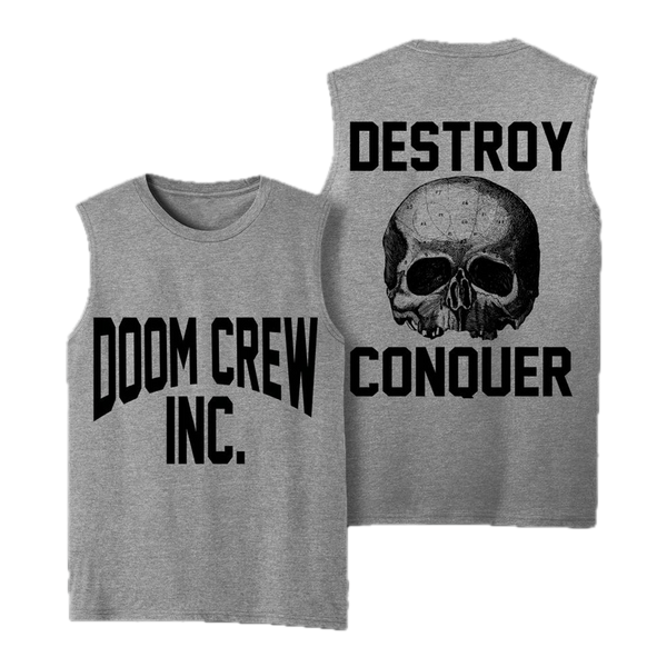 Doom Crew Grey Athletic Muscle Tee