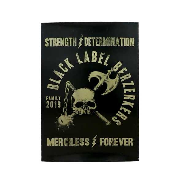 Black Label Society skull patch design on 2019 VIP Poster for fans and collectors