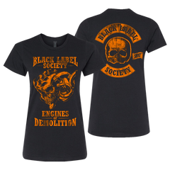 Engines Of Demolition Skully Ladies Tee