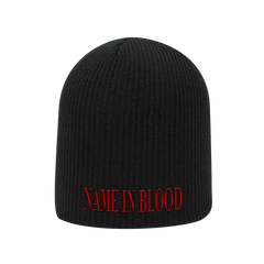 Name In Blood Embroidered Beanie