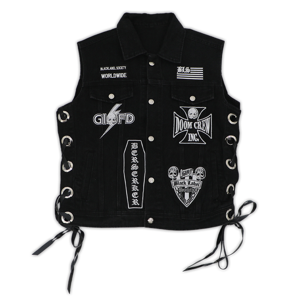 Black Label Society Patches Black Denim Vest