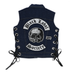 Black Label Society Patches Blue Denim Vest