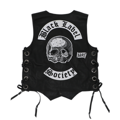 Black Label Society Patches Leather Vest