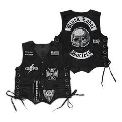 Black Label Society Patches Leather Vest