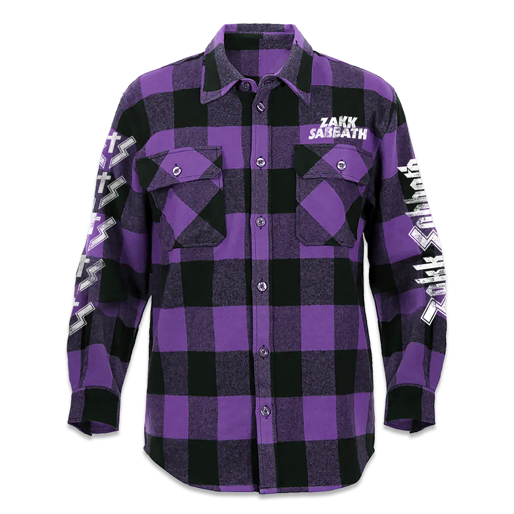 ZS Purple/Black Flannel Shirt | Black Label Society US