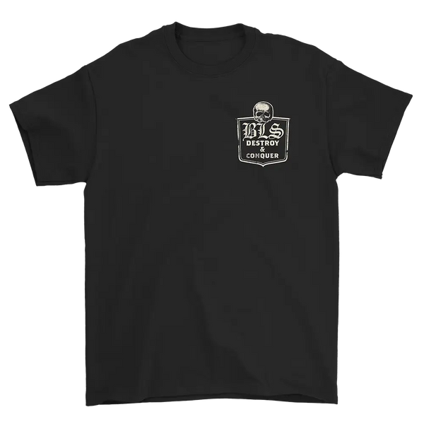 Black Beerzerker Bottle Tee featuring a small logo in the chest area