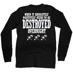 Black longsleeve shirt with white graphics, inspired by Berzerkers and Black Label Society