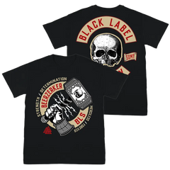 Black Label Society Beerzerker Tee featuring skull graphics on a black t-shirt