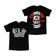 Black Label Society Canadian Chapter Tee featuring skull and Canadian graphics on black t-shirt