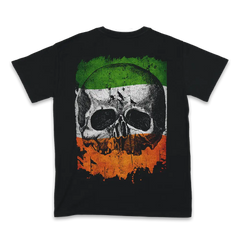 Black Label Society Irish Flag Tee with a colorful skull graphic on a black t-shirt