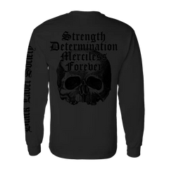 Black long sleeve shirt featuring skull design and text on the back from Black Label Society