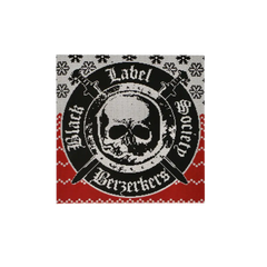 Skull emblem in knitted design on BLS Odin Force holiday card