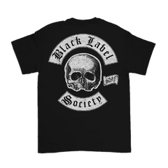 Black Label Society Nicholas Chapter Tee with skull logo in gothic lettering