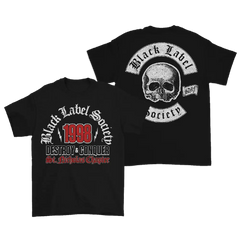 Black Label Society Black T-shirt with skull design, Destroy and Conquer Nicholas Chapter Tee