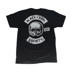 Black Label Society SDMF Old Crest Tee with skull logo design on a black t-shirt