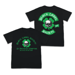 Black Label Society skull and shamrock design on SDMF St. Patricks Day Tee