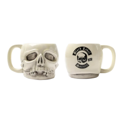 Ceramic Skully Mug O’Doom shaped like a skull with Black Label Society logo