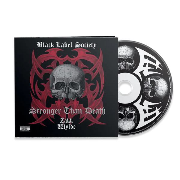 Black Label Society Stronger Than Death CD featuring a skull design and counterfeit god theme