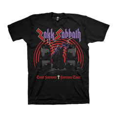 Black Tour Forever T-shirt featuring Zakk Sabbath design with red and purple graphics