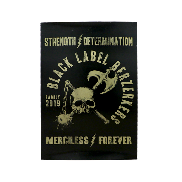 Black Label Society skull patch design on 2019 VIP Poster for fans and collectors